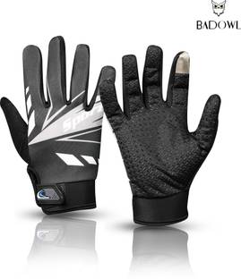 BAD OWL Full-Finger Bike Riding Gloves with Touch Screen, Breathable Fabric for Driving Riding Gloves