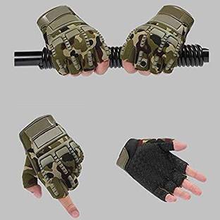 Yeahmom Motorcycle Bike Riding, Cycling & Outdoor Sports Gloves Breathable Half Finger Riding Gloves