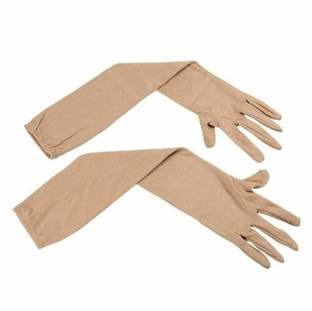 GREENPORT Sun Protection Full Arm/Hand Sleeves Cotton Gloves Washable and Reusable S1 Driving Gloves