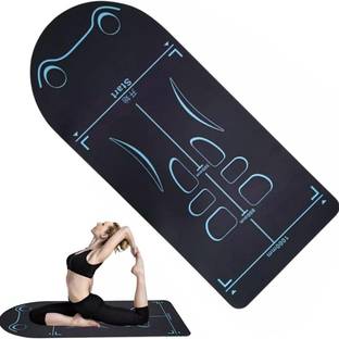 voordeel TPE Yoga Mat with Alignment Lines Black 60 mm Yoga Mat