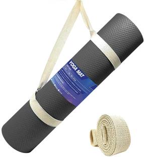 Strauss Anti Skid EVA Yoga Mat with Carry Strap 6 mm Yoga Mat