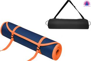 PANCHTATAVA Pine Green Exercise Mat (EVA_Neon Orange Border) 6 mm Yoga Mat