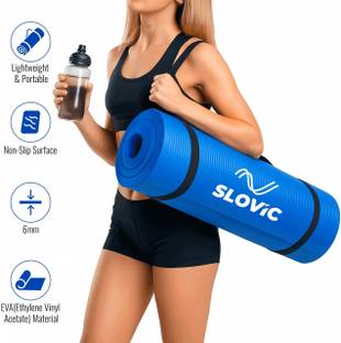 SLOVIC Non-Slip Yoga Mat-Perfect Grip for All Levels Thickness 4mm | Blue 4 mm Yoga Mat