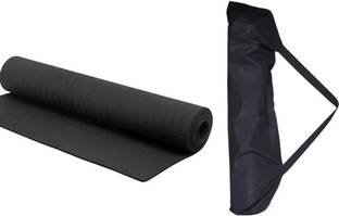 Taido EVA Material, Foldable and Washable, Anti-Skid for Men and Women Black 4 mm Yoga Mat
