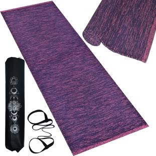 house of handmade Premium Cotton Yoga Purple 6 mm Yoga Mat