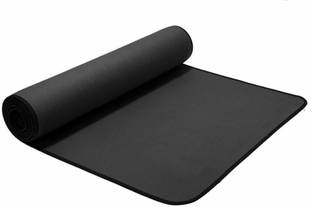 Upasana Fab Yoga excercise gym workout Black Color mat Black 4 mm Exercise & Gym Mat