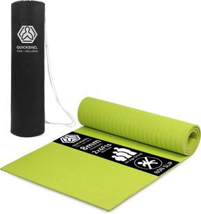 Quick Shel 100% EVA Eco Friendly Mat GREEN 8mm Yoga, Exercise & Gym Mat With Bag Green 8 mm Yoga Mat