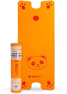 BOLDFIT Yoga Mat for Kids Boys Girls Children Workout Mat Yogamat Kids Yoga Mattress Mat Orange 4 mm Yoga Mat