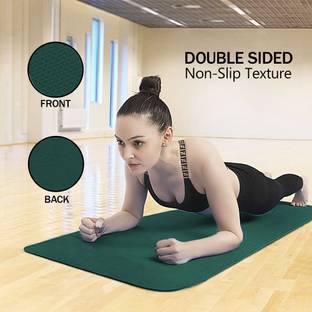CRSMAT 4mm Premium EVA Yoga Mat, Anti Skid, Home Gym Exercise & Workout for Men & Women Green 4 mm Yoga Mat