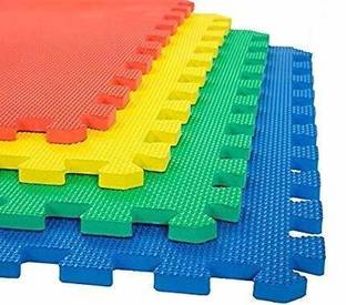 Draven Interlocking Flooring Mats for Yoga/Exercise/Kids Play(16 Sq. ft) 4 Tiles Multicolor 12mm mm Yoga Mat