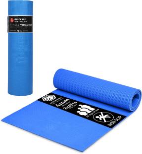 Quick Shel EVA Anti Slip Home Gym Exercise Workout Fitness for Men Women Kids Blue 4 mm Yoga Mat