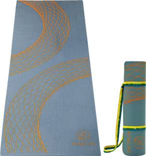 Wiselife Printed Charcoal Grey TPE 6 mm Yoga Mat