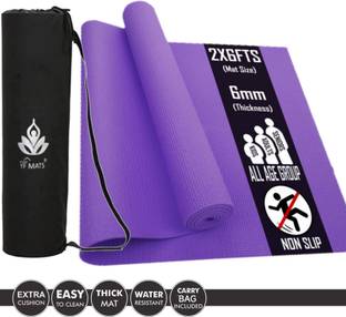 YFMATS Best Quality and Anti slip Eva Eco Friendly With free Bag Purple 6 mm Yoga Mat