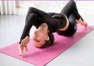 Morya Homes pink yoga mat Pink 4 mm Yoga Mat