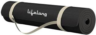 Lifelong LLYM97 EVA Material Anti-Slip Mat With Cover For Men & Women Black 8 mm Yoga Mat