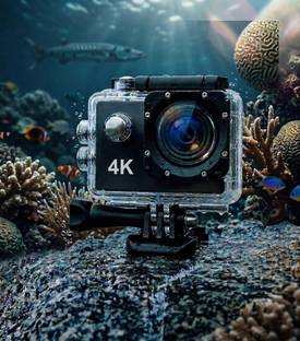 BDCAM PROMAX Helmet Camera Ultra 4K Waterproof Camera for Bike, Sports, Surfing & Underwater Sports an...