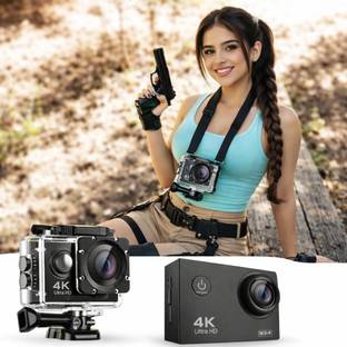 SmartCam GoPro Action camera 4k 4K HD Mini Action Camera | 16MP | Travel & Vlogging Cam Sports and Act...