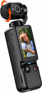 GUPTAVISION Pocket Vlogging Camera Q7 2.5K UHD Pocket Vlogging Camera 2000mAh 180° Rotating Lens Sport...