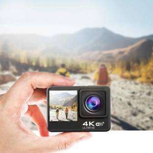 GUPTAVISION 4K Action Camera with HD Photo, 4X Zoom,170° Wide Angle for Vlogging and Sports Sports and...
