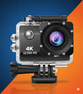 tintly Professional 4K Travel Action Camera with Waterproof (1 Year Warranty) Sports and Action Camera