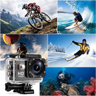 CAMVIO HD Action Camera Series Action Camera Wide-Angle Lens with 2 Inch Display Accessories 16MP Spor...