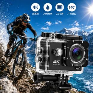 MYTION DIGITAL CAMERA Helmet Camera Ultra 4K Waterproof Camera for Bike, Sports, Surfing & Underwater ...