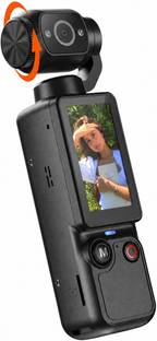 GUPTAVISION Pocket Vlogging Camera Q7 2.5K UHD Pocket Vlogging Camera 2000mAh 180° Rotating Lens Sport...
