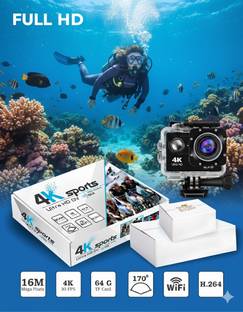 cygnit Professional Water Resistance Action Camera 4k Vlogging Helmet Camera 4k Sports and Action Came...