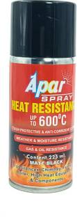 apar Heat Resistant Spray Paint Can MATT BLACK-225ml, For silencer, boiler,(Pack of1) Black Spray Paint 200 ml