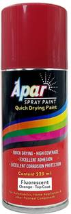 apar Spray Paint FLUORESCENT ORANGE-225 ML, For Bicycle, Bike, Cars,Art and craft. Orange Spray Paint 225 ml