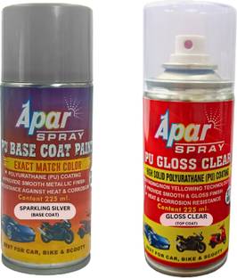 apar Automotive Spray Paint Sparkling Silver (RC Colour Name) Silver Spray Paint 450 ml