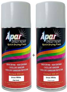 apar Orcus White (RC Colour Name) Compatible for Tata Harrier, Punch, Safari-225 ml, Orcus White Spray Paint 450 ml
