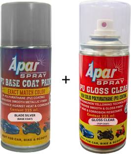 apar Automotive Spray Paint Blade Silver (RC Colour Name) + Silver Spray Paint 450 ml