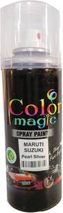 COLORMAGIC PEARL SILVER SPRAY PAINT ( RC COLOUR NAME ) COMPATIBLE FOR MARUTI CAR WAGONR Silver Spray Paint 220 ml