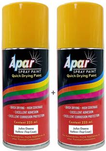 apar Touch-up Spray Paint | JOHN DEERE YELLOW-225 ml (Pack of 2 Pcs) | Yellow Spray Paint 453 ml