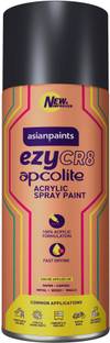 Asian Paints ezyCR8 Apcolite DIY 100% Acrylic | Multi-Surface Use: Metal, Wood & Walls Matt Black Spray Paint 400 ml