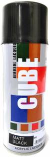 CUBE Spray Paint MATT BLACK 450ML Black Spray Paint 400 ml