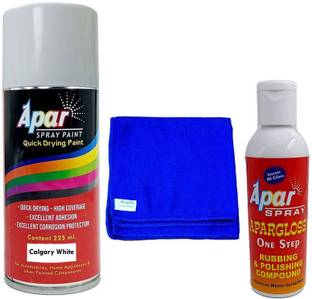 apar Spray Paint CALGARY WHITE (RC Colour Name), One step rubbing White Spray Paint 225 ml