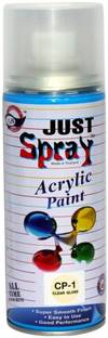 Just Spray Clear Gloss Spray Paint Gloss Finish Spray Paint Quick Dry Good finish Clear Spray Paint 400 ml