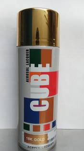 CUBE Cube Aerosol Spray Paint for Multipurpose Gold Spray Paint 400 ml