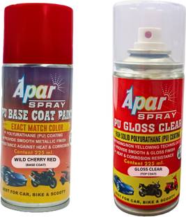 apar Automotive Spray Paint Wild Cherry Red (RC Colour Name) + Red Spray Paint 450 ml