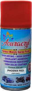 AOURACRYL PU Spray Paint Phoenix Red (RC Colour Name) ,Compatible for Maruti Car -225ml Red Spray Paint 225 ml