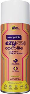Asian Paints ezyCR8 Apcolite DIY 100% Acrylic | Multi-Surface Use: Metal, Wood & Walls White Spray Paint 400 ml