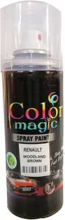 COLORMAGIC WOODLAND BROWN SPRAY PAINT COMPATIBLE FOR RENAULT DUSTER CAR Brown Spray Paint 220 ml