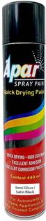 apar Spray Paint Semi Gloss/Satin Black-440ml For Industrial Powder coatings,bike,car Black Spray Paint 440 ml