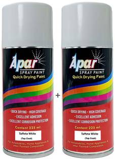 apar Spray Paint Taffeta White-Top Coat (RC Colour Name)-225 ml,for hon. (Pack of 2), White Spray Paint 2 ml