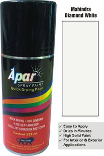 APAR C Spray Paint Diamond White (RC Colour Name) for Mahindra Cars-225 ml (Pack of 1), White Spray Paint 225 ml