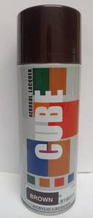 CUBE Best Quality Aerosol Multi Purpose Spray Paint Fast-Drying Paint Color Brown Spray Paint 400 ml