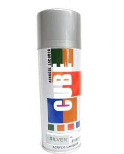 CUBE Cube Aerosol Spray Paint for Multipurpose Silver Spray Paint 400 ml
