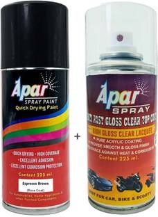 apar SprayPaint Espresso Brown(RC Colour Name)+GC Compatible Tata Tiago,Tigor-225 ml, Brown Spray Paint 450 ml